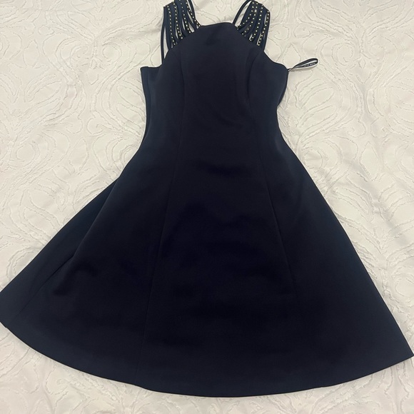 Guess navy dress with gold details - Picture 1 of 5